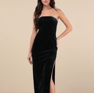 Lulu's Black Strapless Maxi Dress